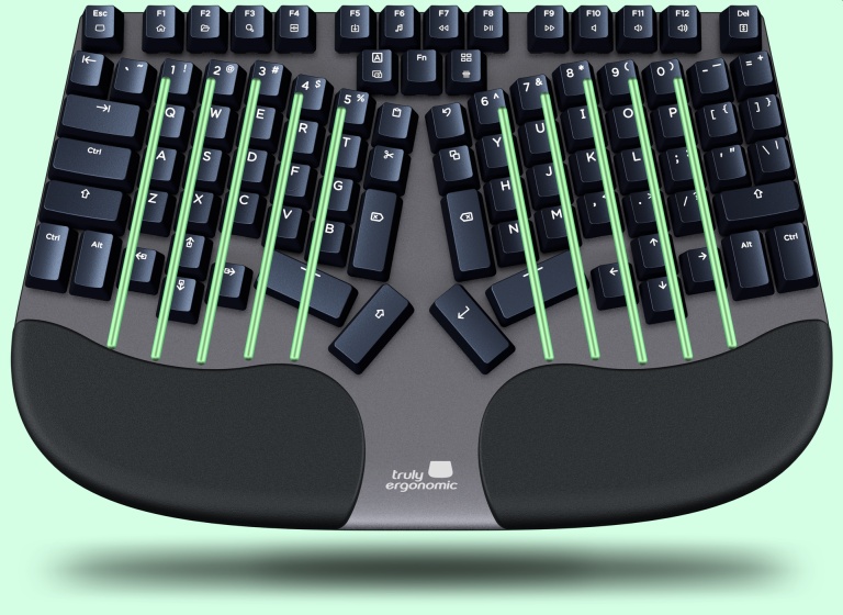 About Us Truly Ergonomic Cleave - Unique Columnar Layout Vertical Stagger